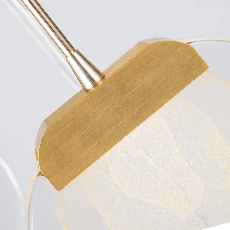 Nordic Light Luxury Rotating Staircase Chandeliers, Gold Square Simple Crystal Light, Bedroom Lighting, Interior Decor, Dimmable