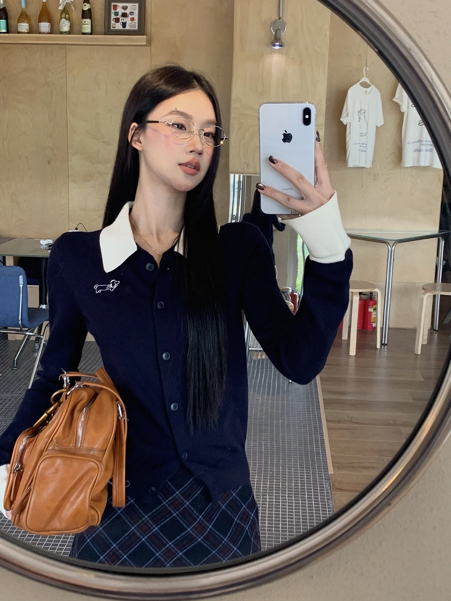 

Синий приталенный вязаный открытый кардиган, женский корейский топ ранней осени, винтажный свитер Jaet G Sle, простой стрейч...