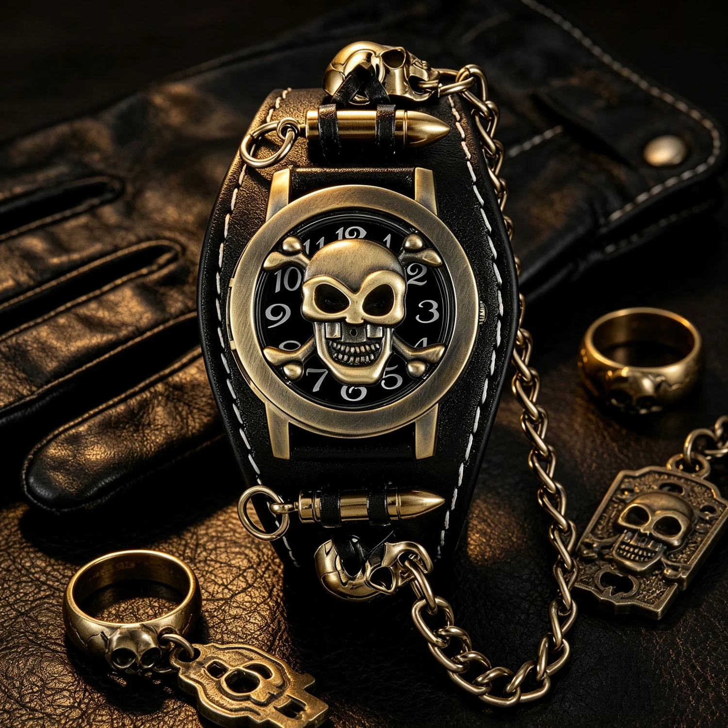 Jewelry Type Watches - Montre-bracelet vintage de style punk avec