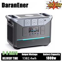DaranEner NEO1500Pro 1382Wh LiFePO4 Power Station ,Large Capacity Battery,  1300W AC input Fast Recharging Speed