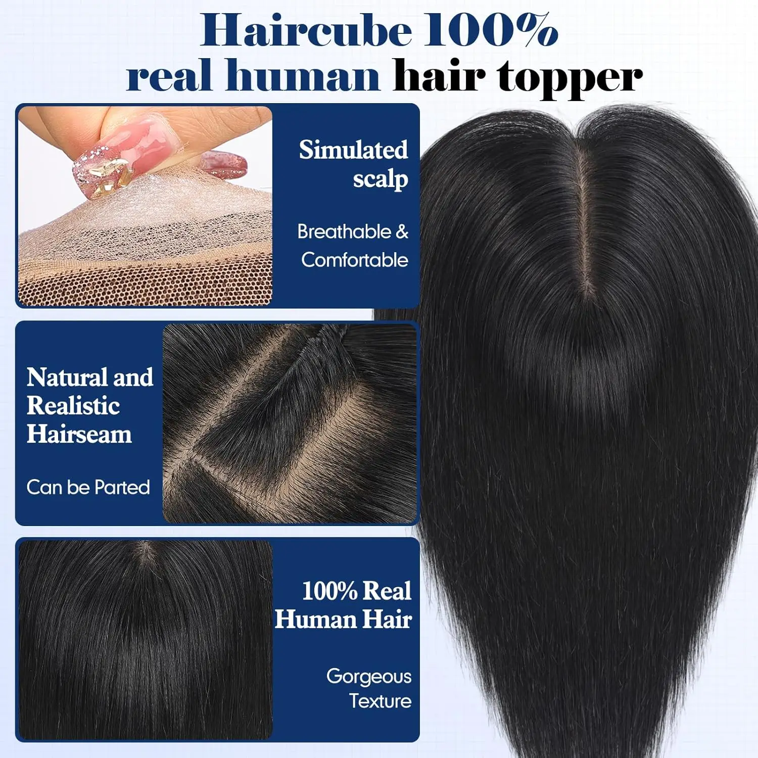 12in أسود ريمي الشعر البشري توبر 5 "* 5.5" تغطية كبيرة خصلات شعر أسود طبيعي لا الانفجارات الشعر التمديد توبر مع 4 مقاطع