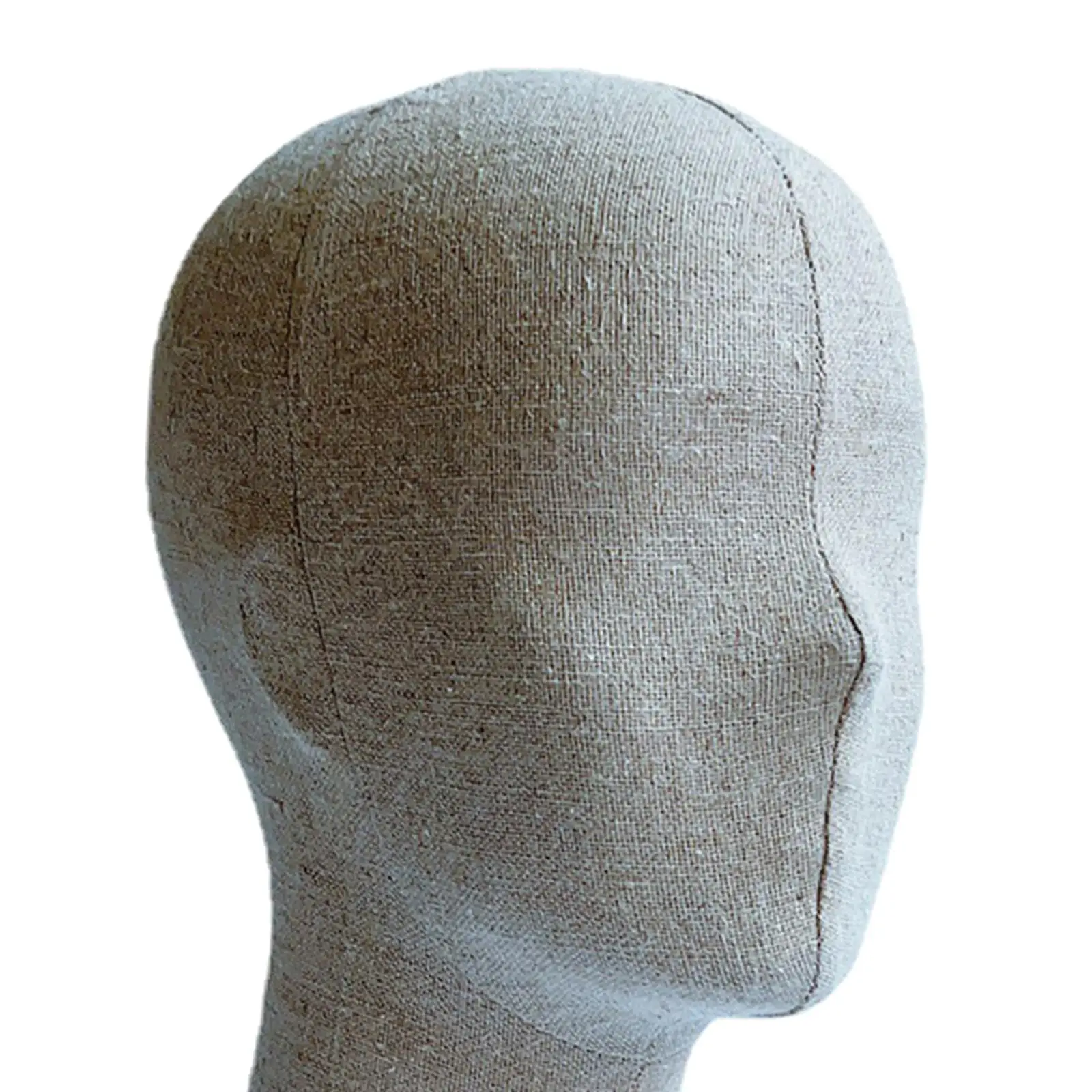 Linen Mannequin Head Displaying Stand Rack Convenient for Headphone Headband Display with Base Stand Stylish Appearance