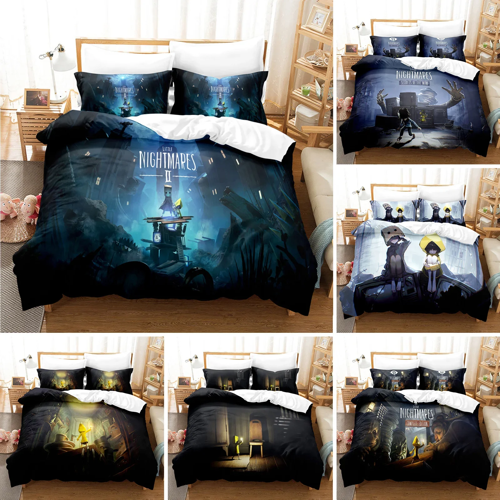 

Game Little Nightmares Bedding Set 3D Print Comforter Duvet Cover Pillowcase Home Textile Luxury Adult Queen Twin Single Size