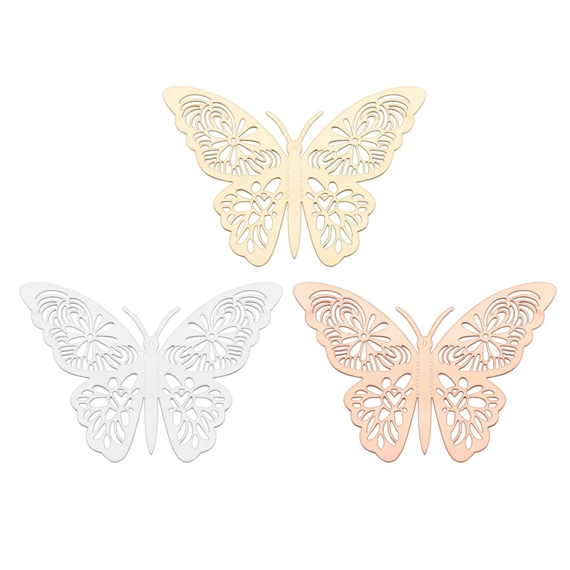 3D Butterfly Wall Decor Paper Butterfly Cake Decorations For Cake Decorating Wall Decor Wedding Party Decorations 72 Pcs