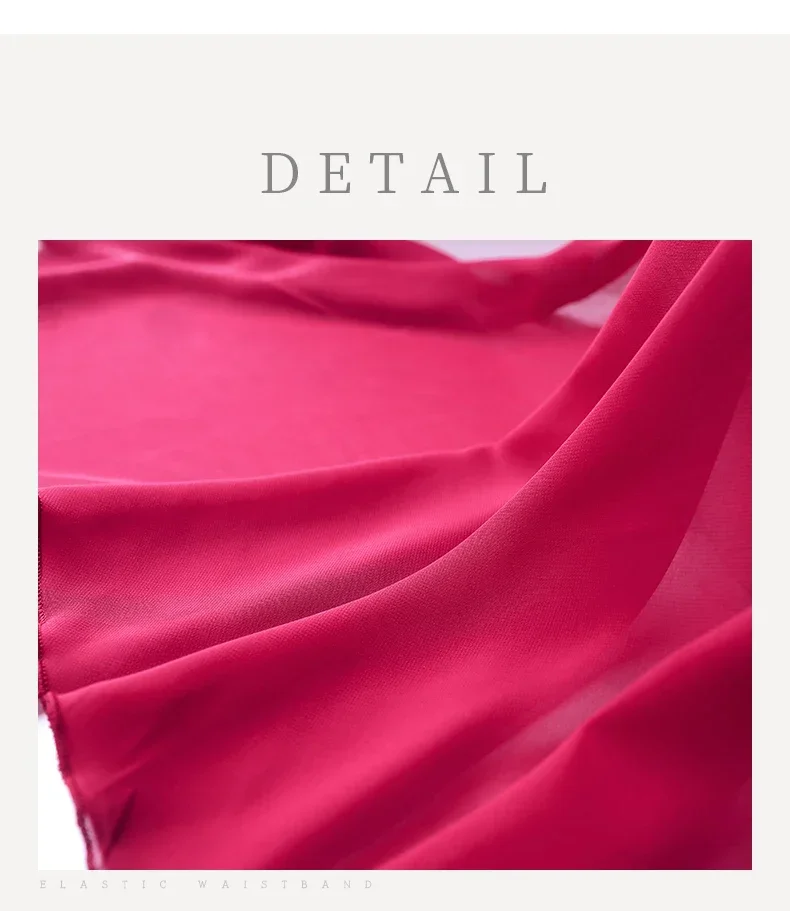 Chiffon Ballett Tutu Tanz Rock Tanz Skate Wrap Schal Gymnastik Ballerina Lyrical Lange Ballett Rock Ballett Tanz Kleid Frauen – Detail 8