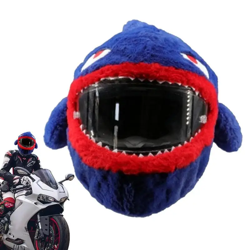 

Helmets Protection Headgear Cover Cartoon Fluffy Plush Set For Motorcycle Full-Face Protective Case Motorbike Safety Trendy