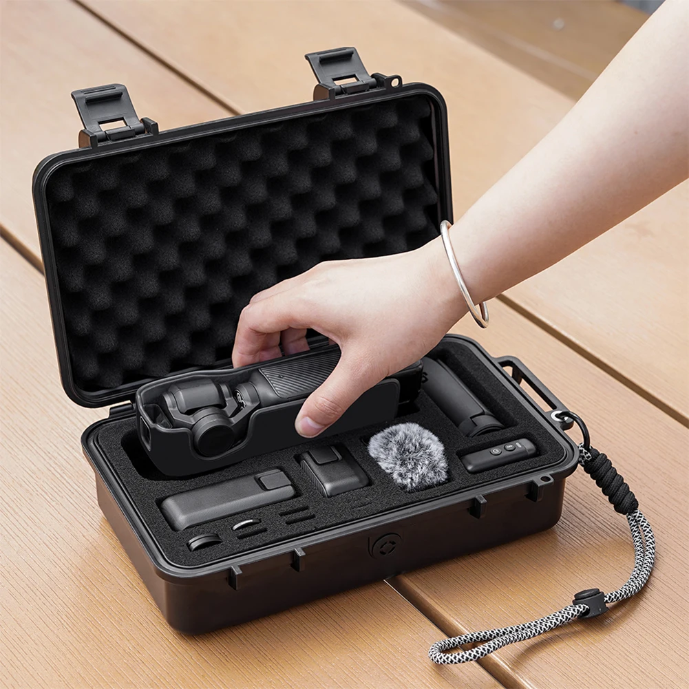 Compact Hard Storage Case for POCKET 3 Smart Watch Wireless Earbuds Drone LED Strip Lights Portable Charger Travel Case