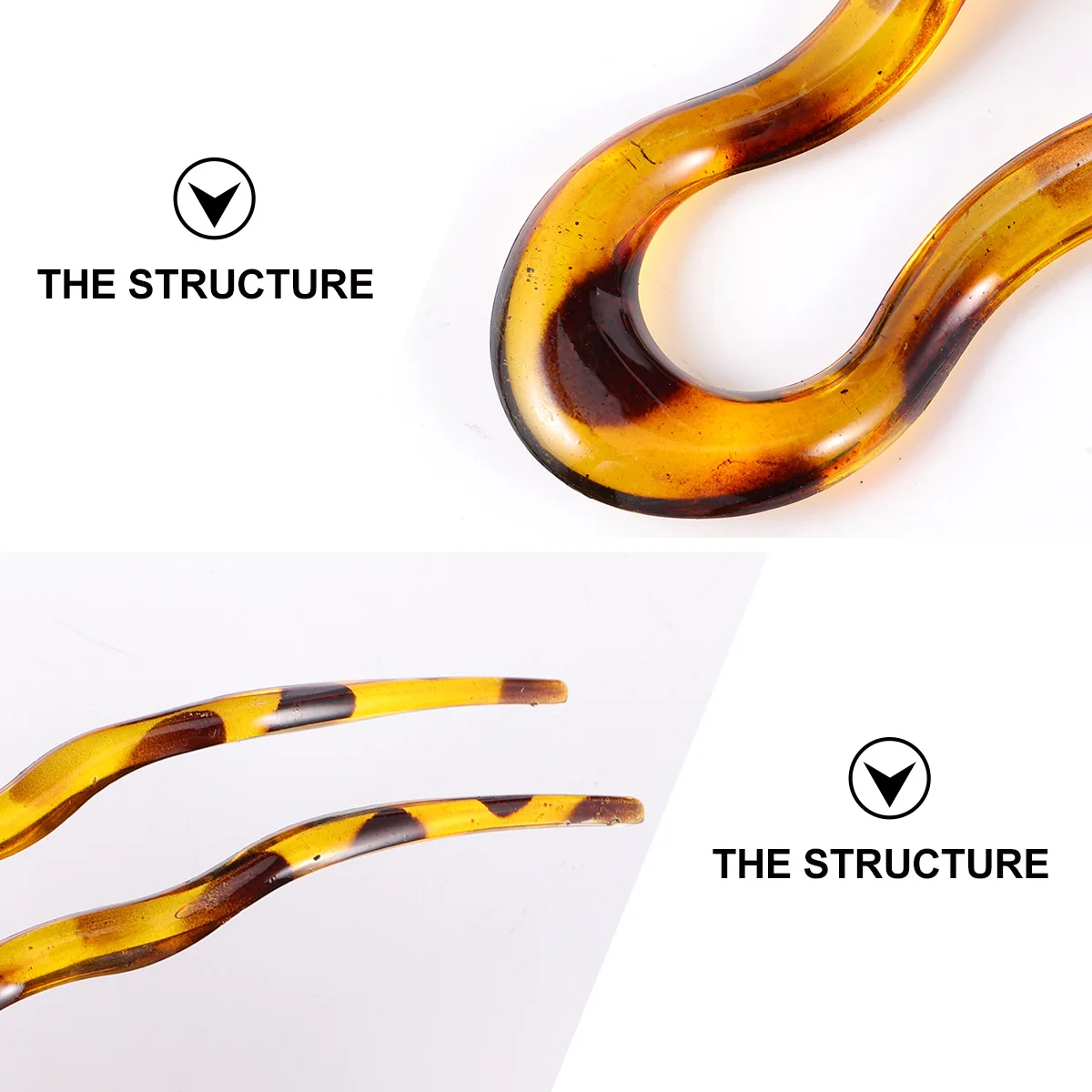 

3Pcs Resin Hairpin U Shaped Hair Accessories for Women Girls Elegant Hairstyle Clip