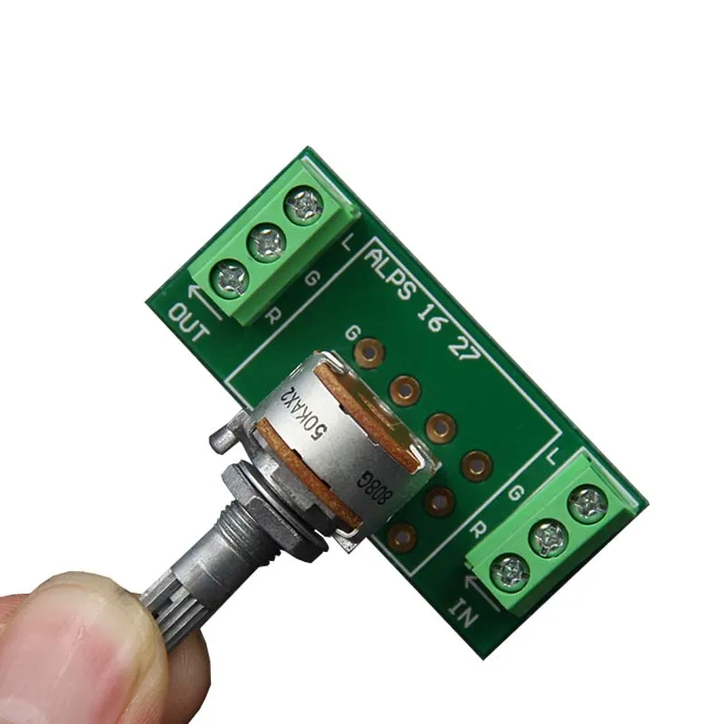 DLHiFi الصوت تعديل حجم مزدوج ستة أقدام الكربون فيلم ALPS 27 الجهد مطلية بالذهب PCB محول ل مكبر كهربائي