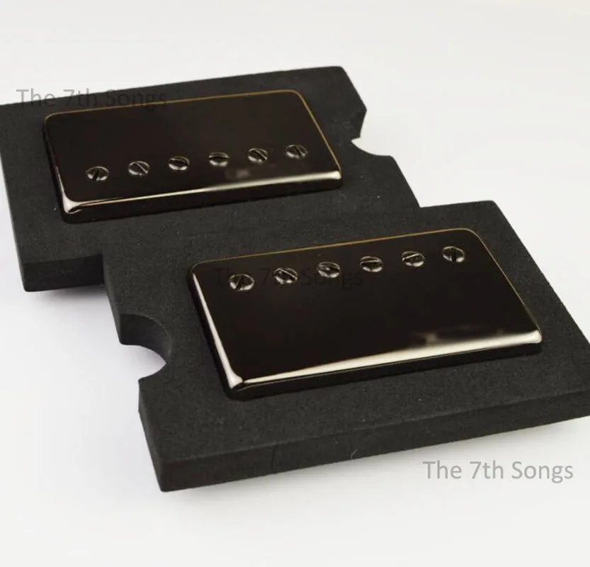 Electric Guitar Vintage Neck High Output Bridge Humbucker Pickup set Nickel Silver Cover Jazz JB Humbucker Black Nickel