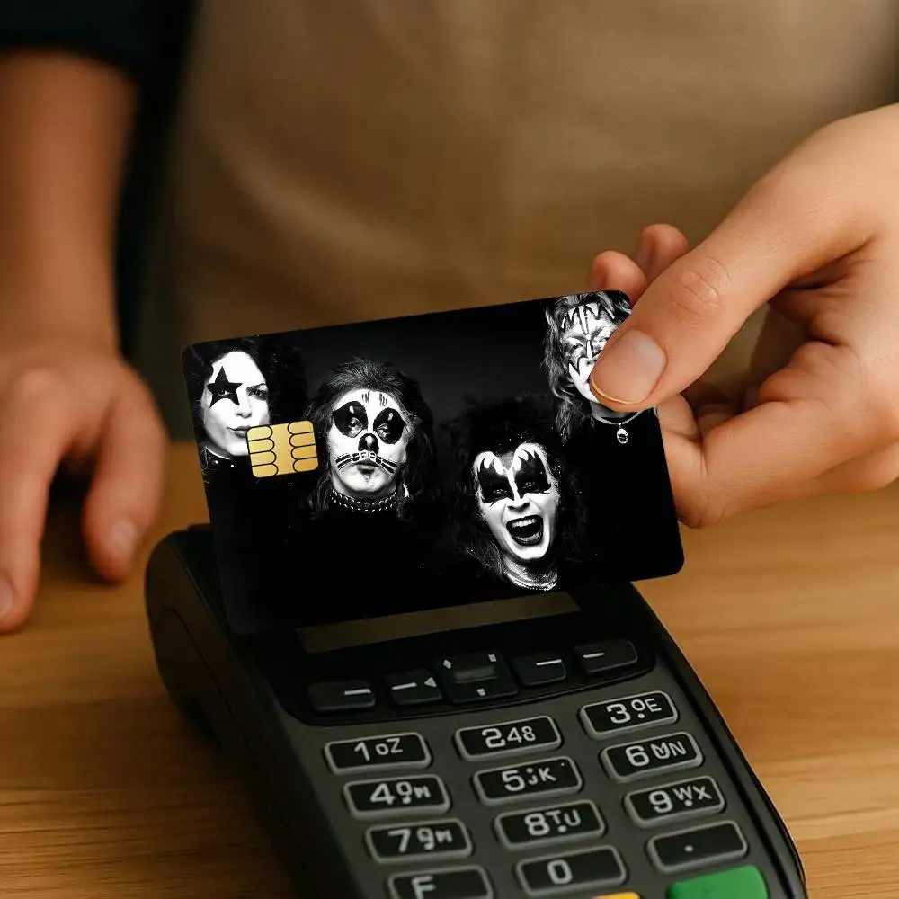 Band Kiss Classic Credit Card Stickers Skin for Bank Debit Decorative Protection 4PCS Anti-scratch Waterproof view 3
