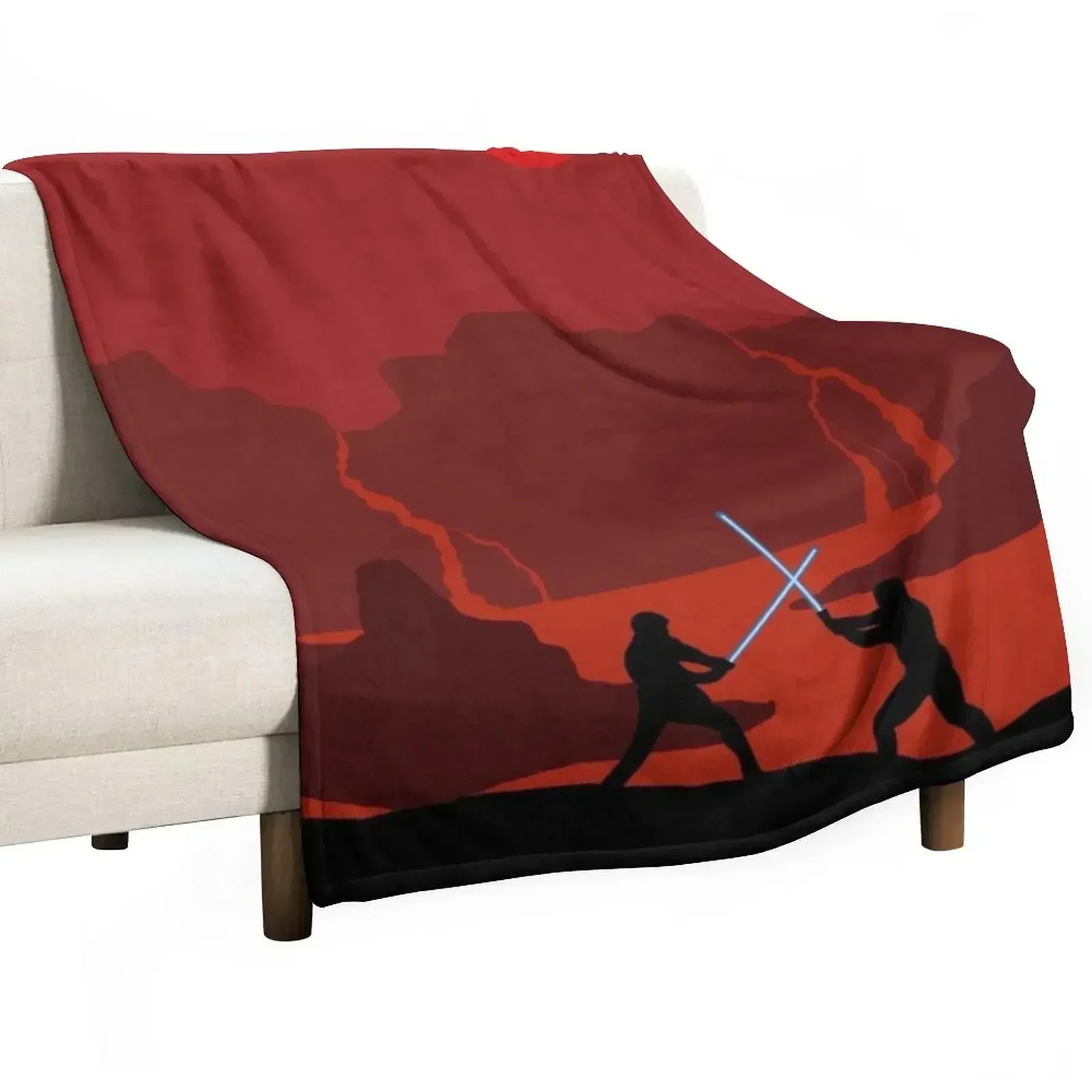 Mustafar Final Battle Version 2 Throw Blanket blankets and throws heavy to sleep Blankets