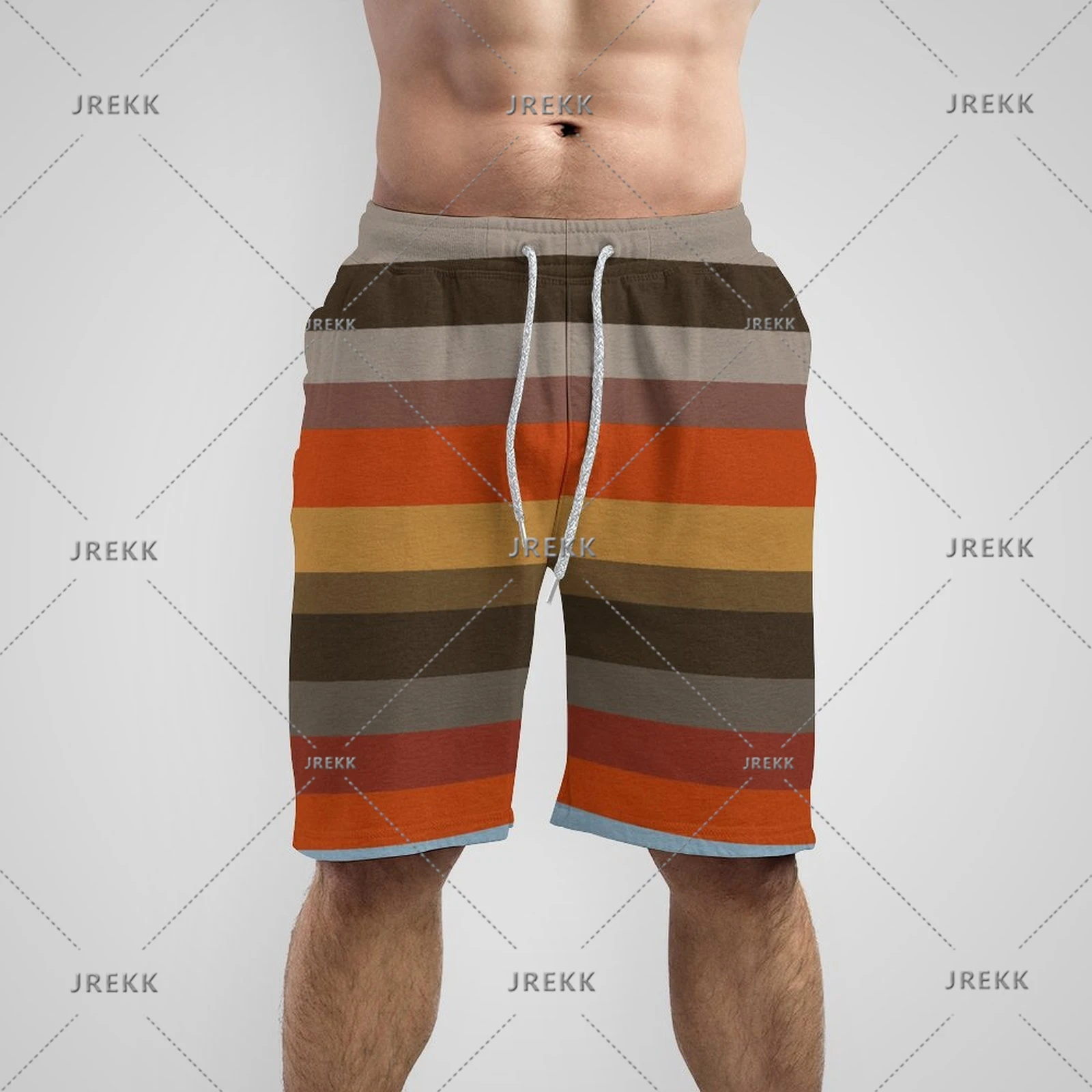 

Пляжные шорты в полоску с рисунком в стиле ретро для мужчин, модные повседневные летние повседневные шорты с 3D принтом, свободные быстросохнущие плавки