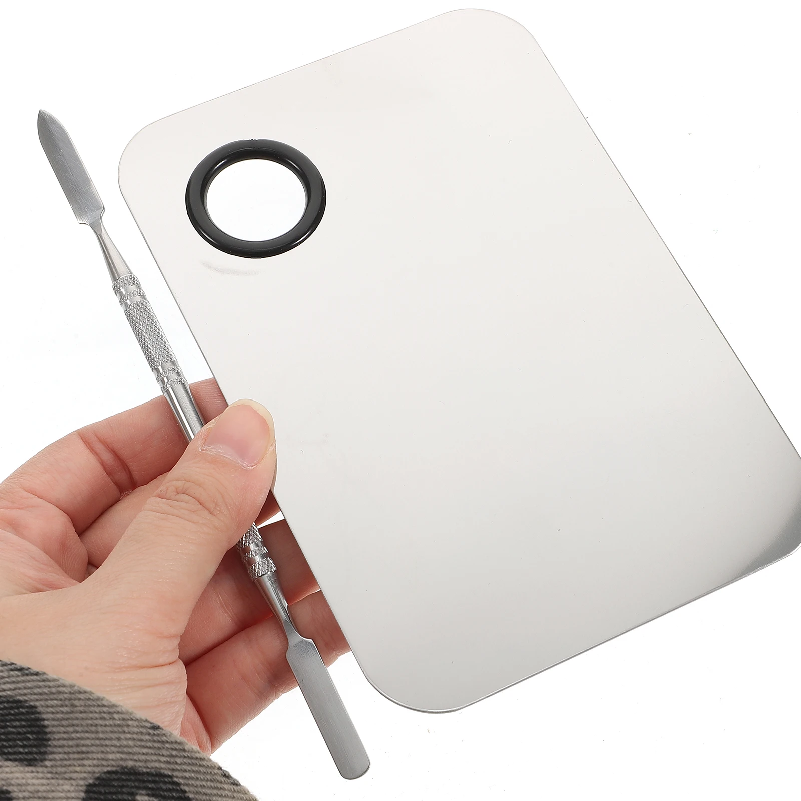 Conjunto de paleta de maquiagem 15x10cm, espátula de aço inoxidável, misturador, base, blush, sombra, cores, ferramenta de combinação personalizada