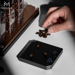 MUVNA Metal Electronic Scale for Espresso Coffee 0.1/g High Precision Professional Coffee Scale / Espresso Scale with Timer