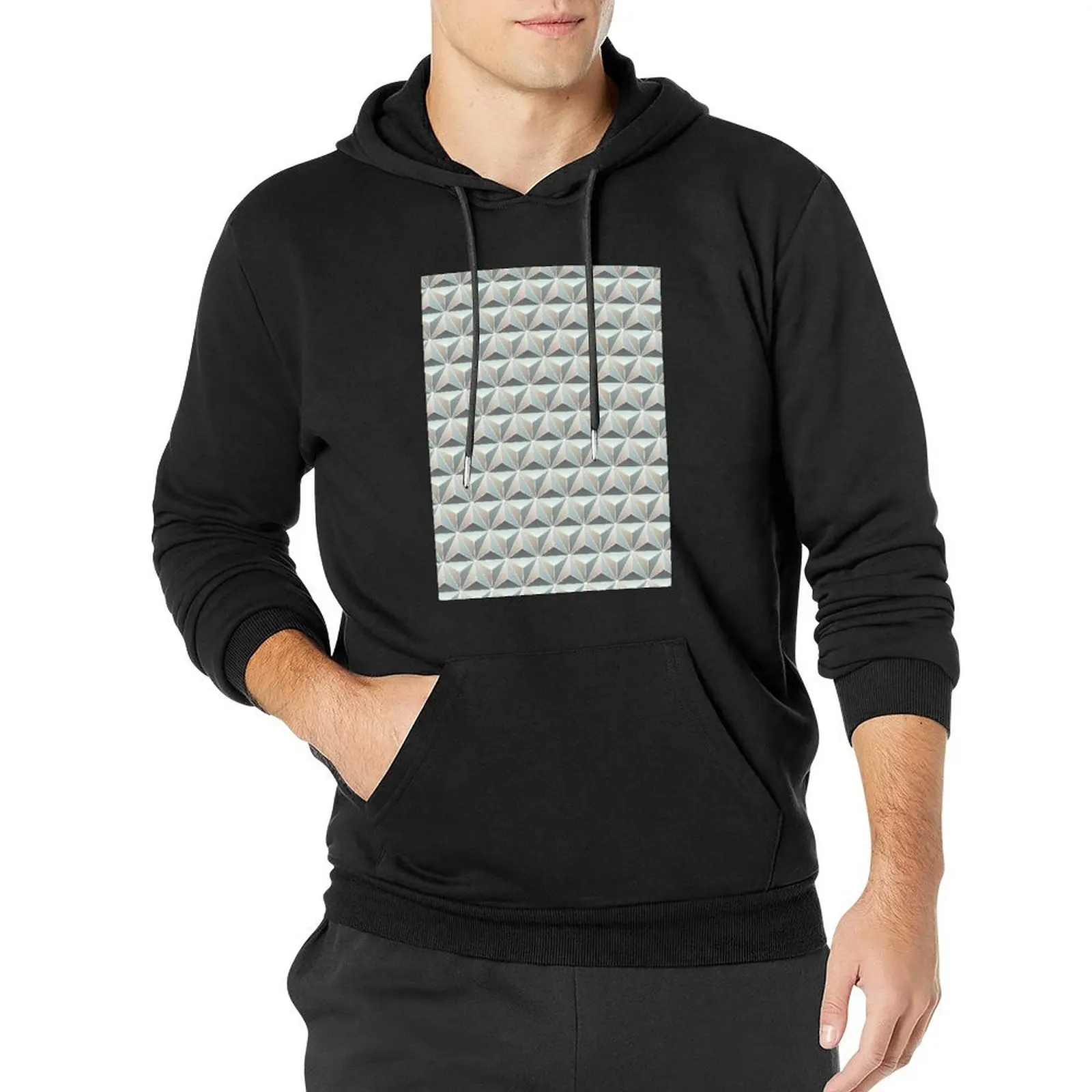 

Spaceship Earth Tile Pullover Hoodie autumn jacket men anime clothing japanese hoodie