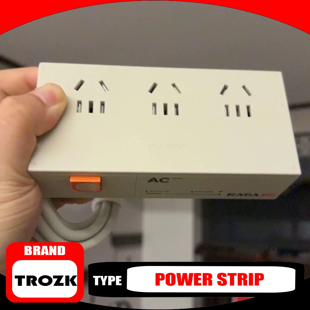 Trozk TL02 Socket, Multi-functional Power Socket, Wiring Board, Gallium Nitride 65W Fast Charging Durable