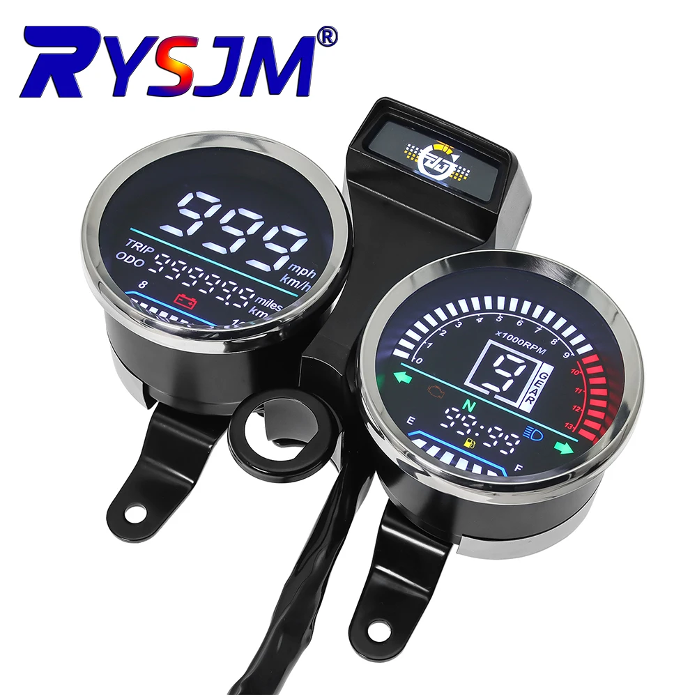 Moto Speedometer Digital Dashboard LED Electronics Motorcycle RPM Meter For Suzuki GN 125 Motorcycle Dashboard