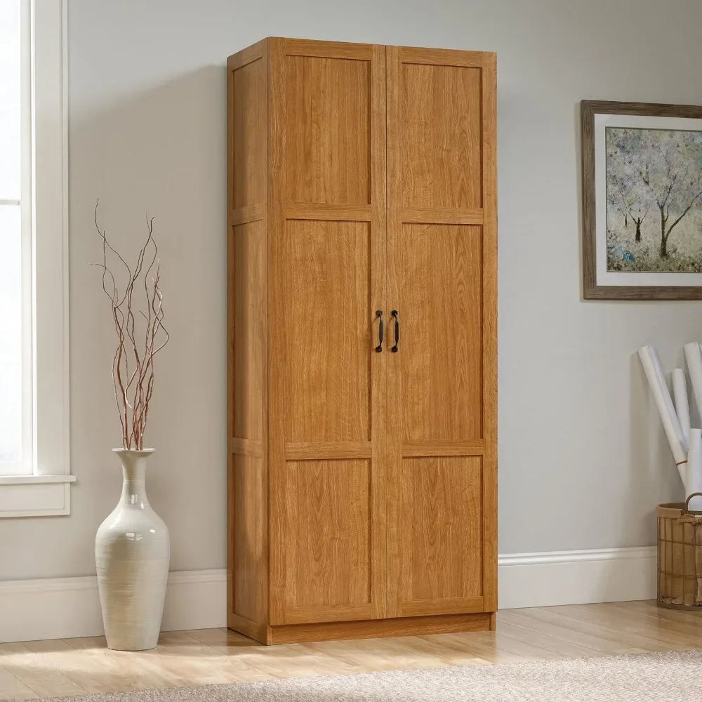 Miscellaneous Storage Pantry Cabinets, L: 29.61" X W: 16.10" X H: 71.10", Highland Oak Finish