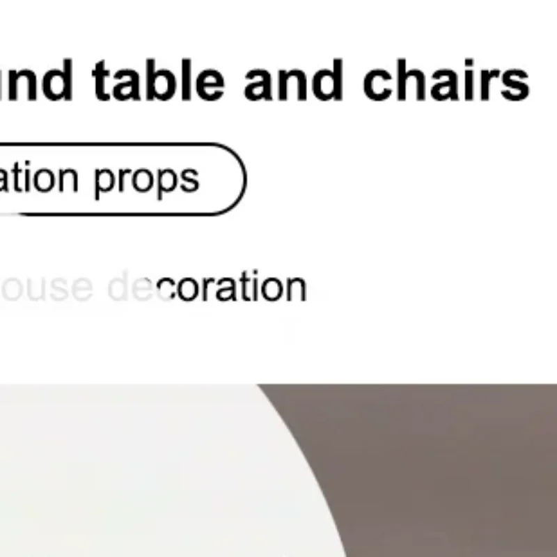 

1/12 Dollhouse Simulation Table Chair Set Dollhouse Living Furniture Decoration Accessories Micro Scene Construction Props