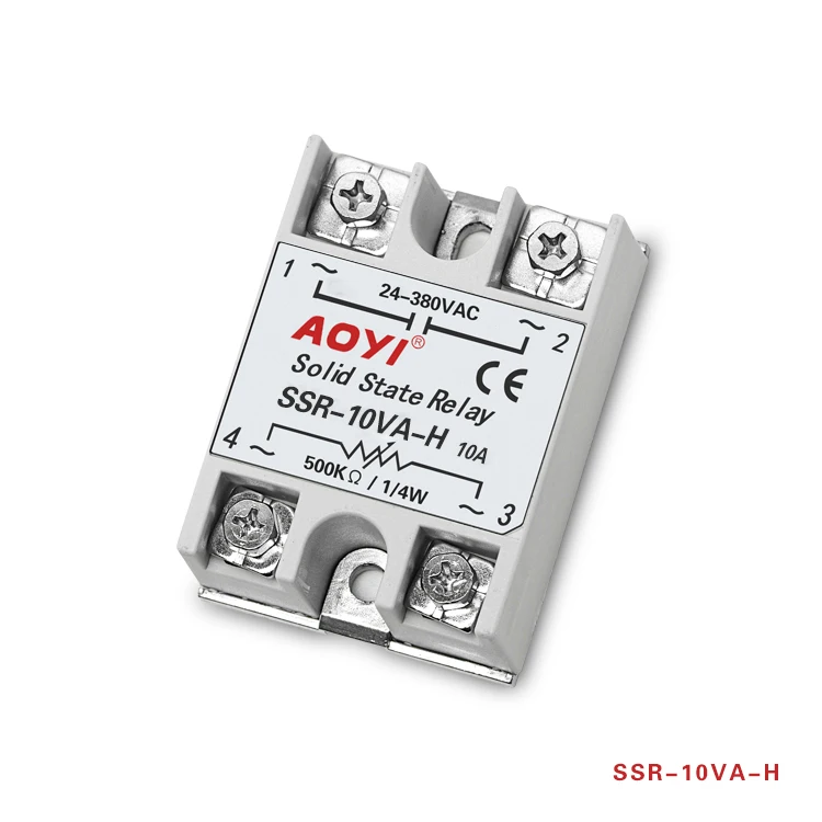 5PCS AOYI SSR-10VA-H 380V Single Phase Solid State Relay For Gas Mask Making Machine