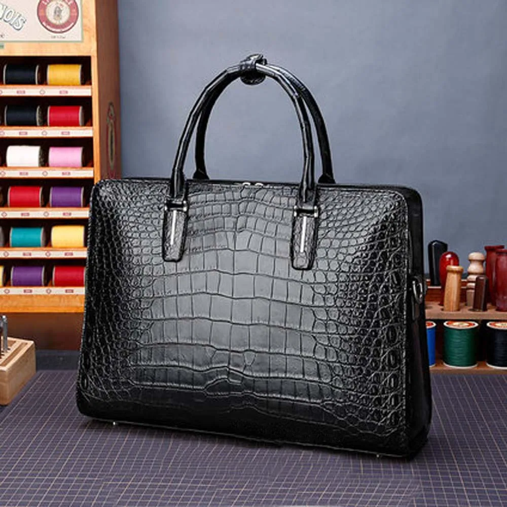 KEXIMA hanlante men crocodile leather handbag male briefcase  business  leisure  handbag  Single shoulder bag office bag