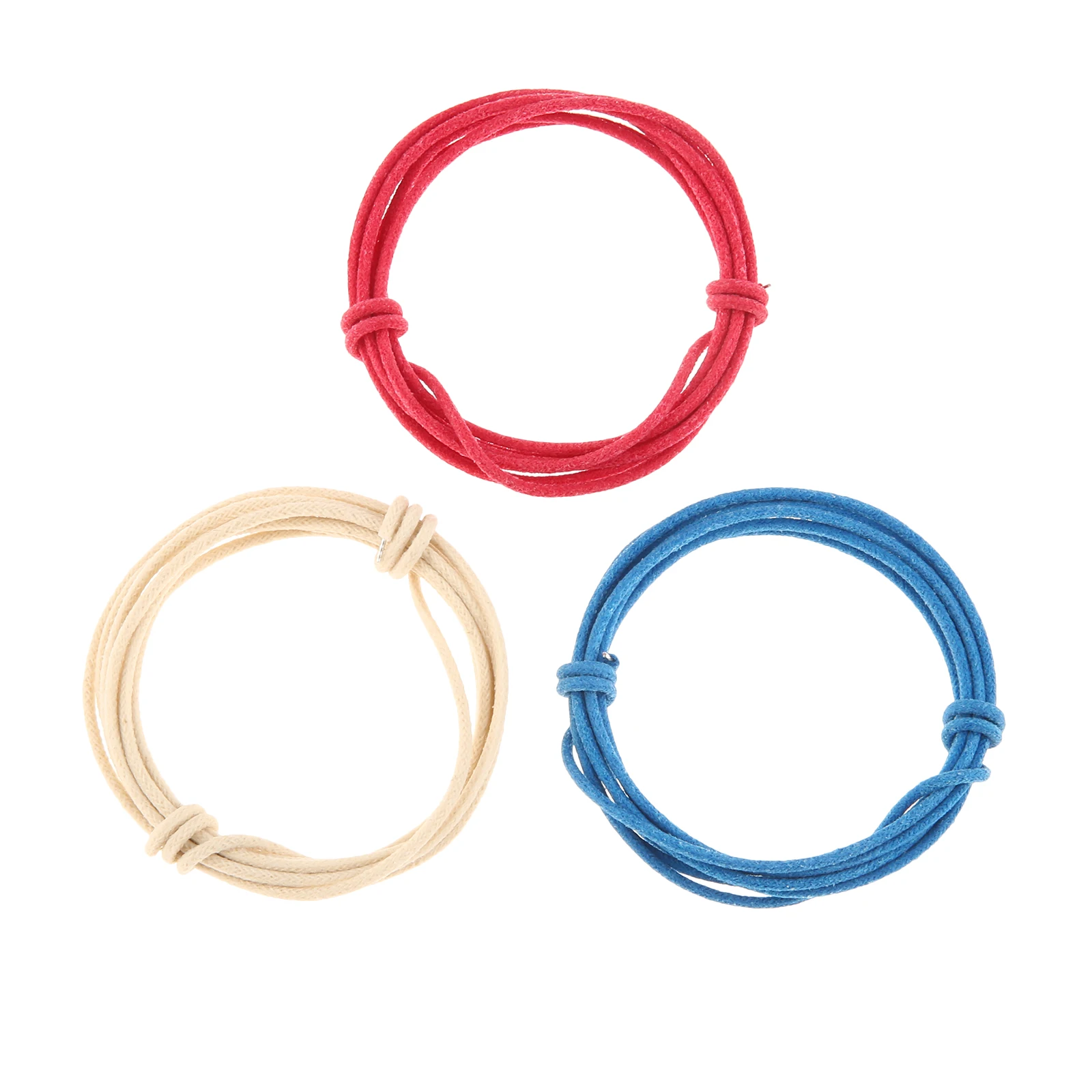 3pcs 1.5m Cloth-Covered Waxed Vintage-Style Pushback Guitar Wire White/Blue/Red Pushback Wire for Electric Guitar Upgrades Kits