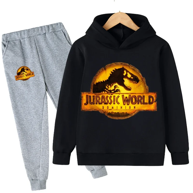 

Jurassic Park Printed Boys Sweatshirt Kids Clothes Girl Sets for Baby Children's Top and Bottom Clothes Set Suit for Girls Tops