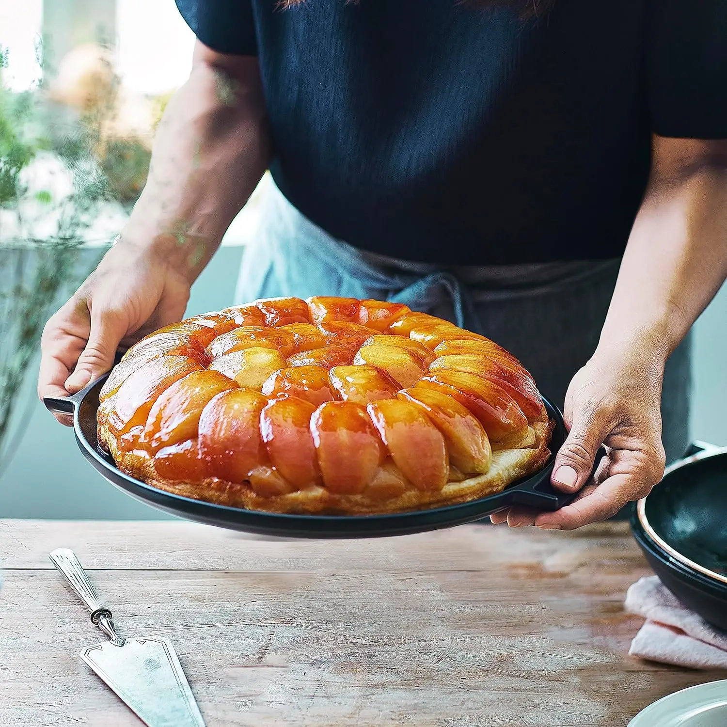 Tarte Tatin Set, Slate,Oven Safe, Microwave Safe