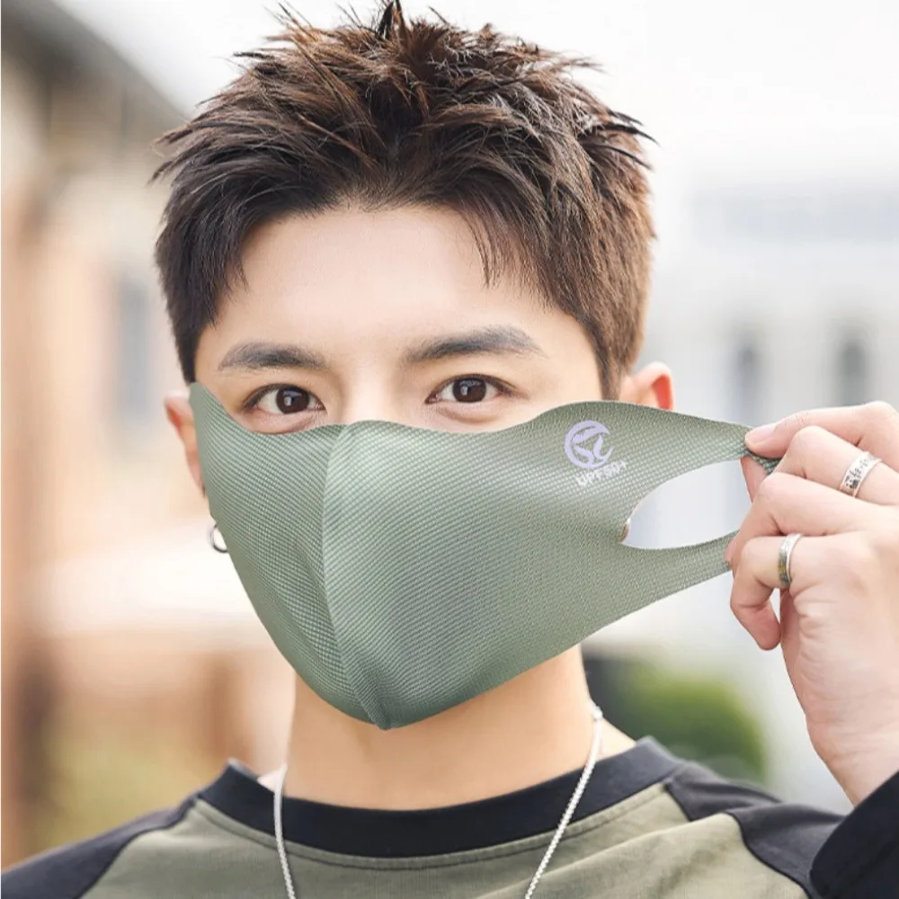 

Sunscreen Face Scarf Ice Silk Mask Face Mask Summer Traceless Face Cover Solid Color Face Scarves Face Gini Mask Hiking