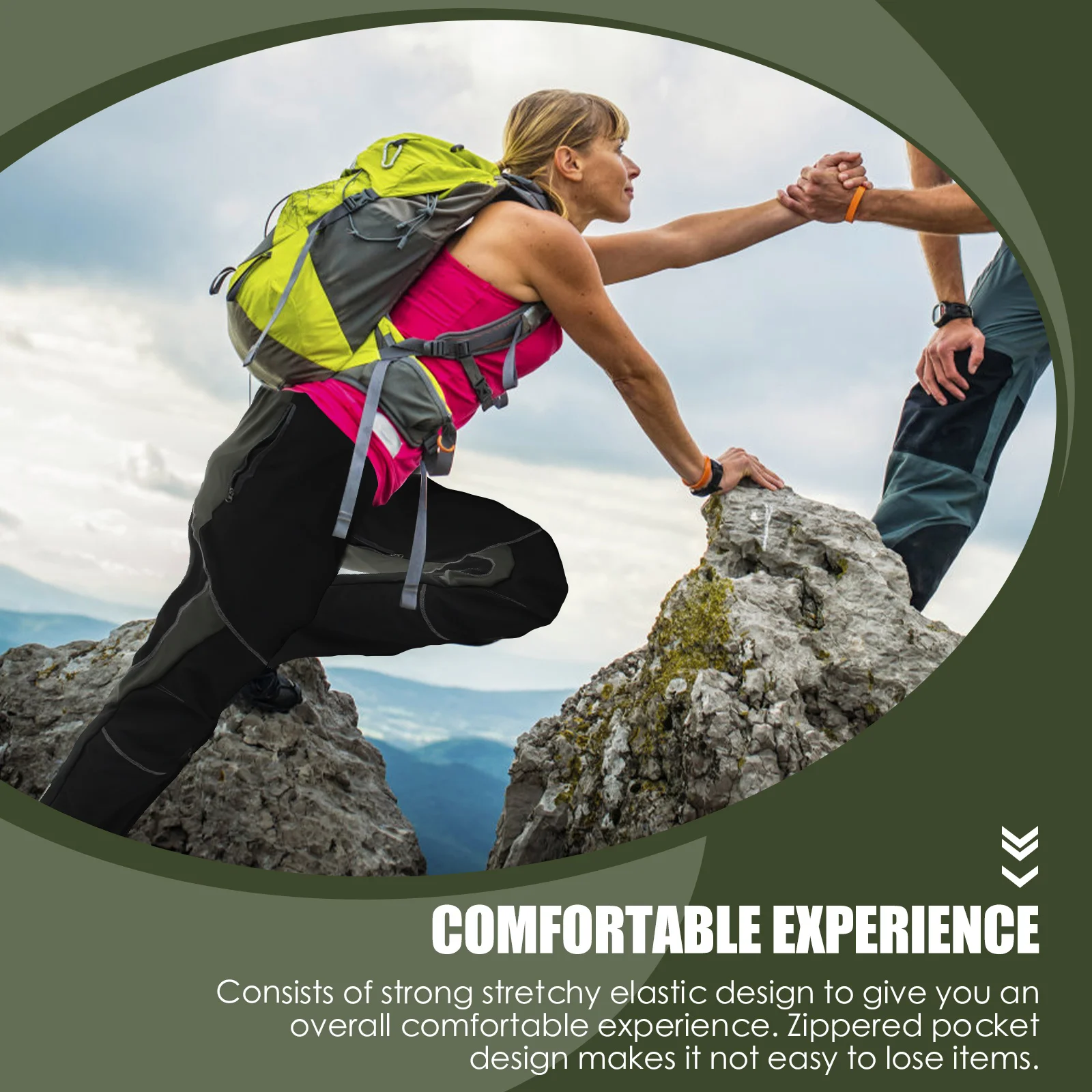 

Lightweight Women Hiking Pants Stretchy Elastic Hiking Trousers Comfortable Belt Included For Female Outdoor Activities
