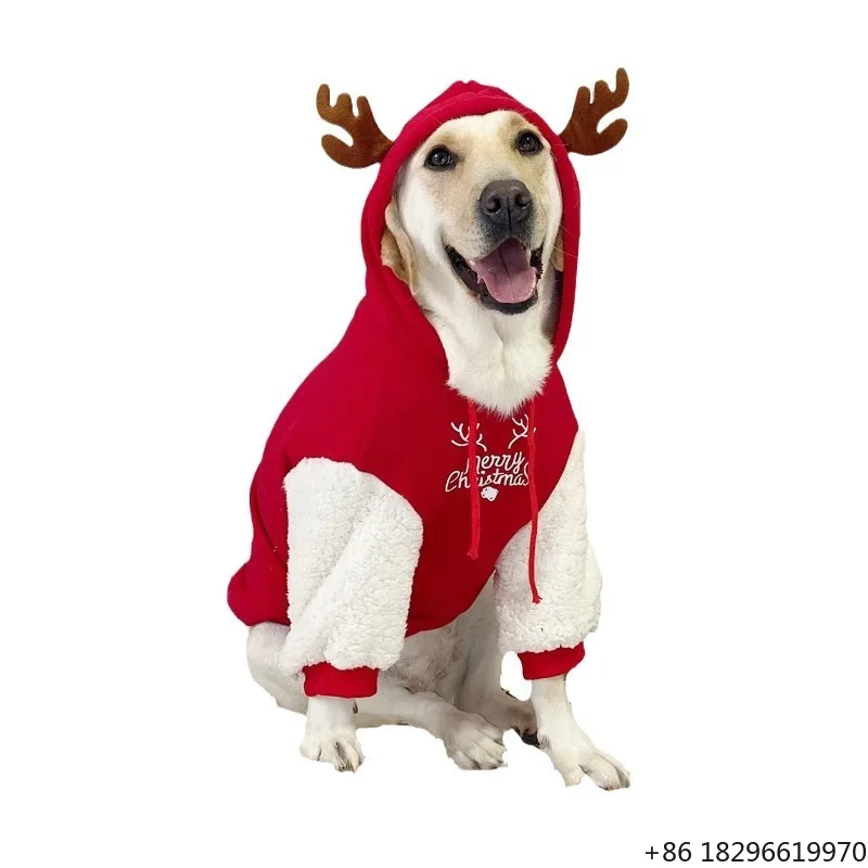 アニマル柄厚手コットン冬用コートクリスマス暖かい子犬ペット服