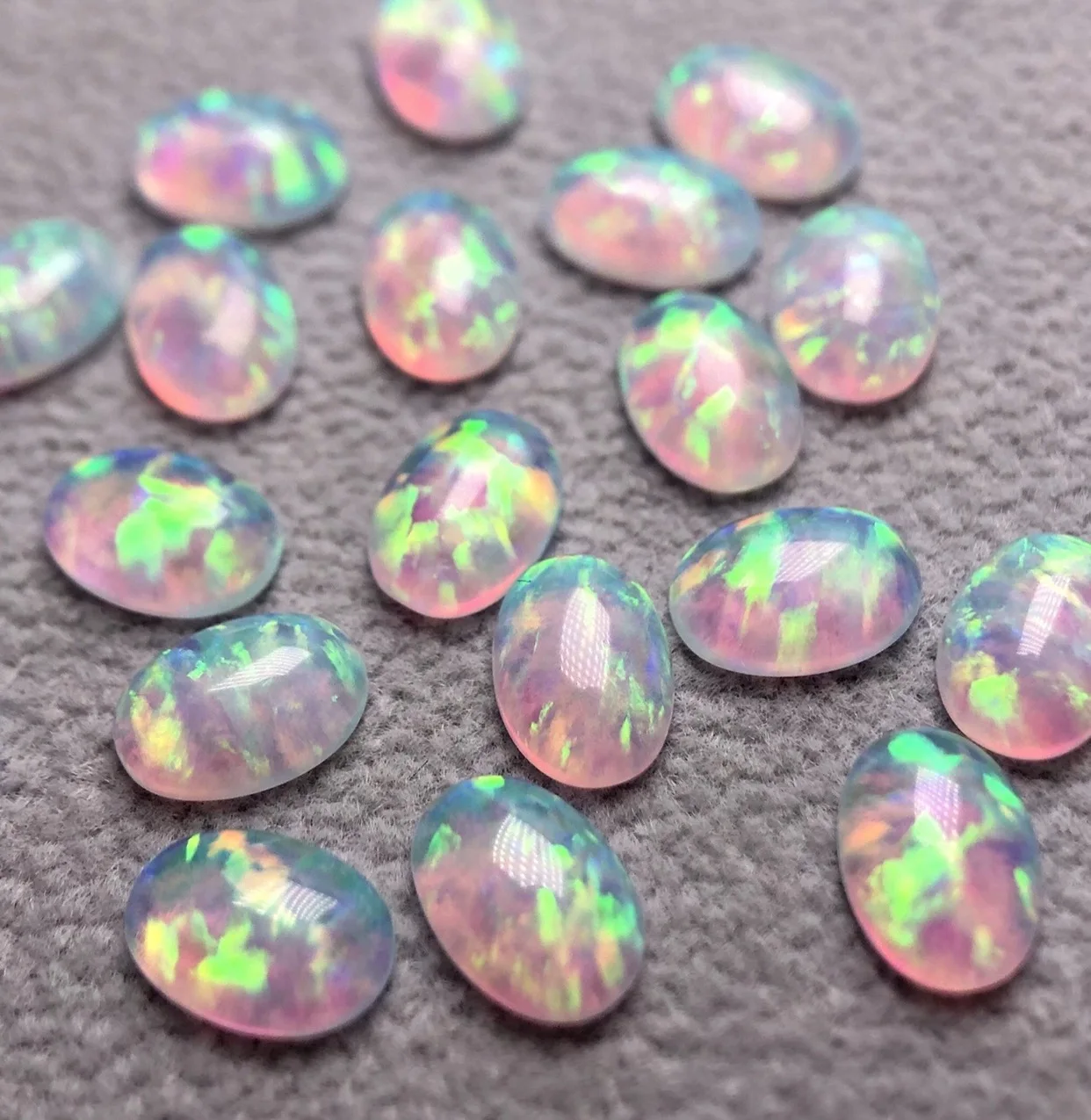 Boxed Natural Opal 10×14mm Oval Flat Bottom Smooth Surface Cut Loose Gemstone for Jewelry Making and Collection