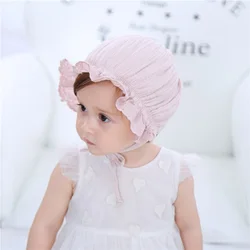 Girls Summer Sun Hats Soft Cotton Baby Girl Hat Lace Princess Newborn Infant Cap Spring Sun Protection Caps For Kids