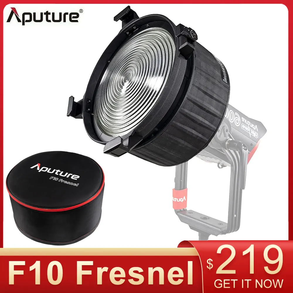 

Aputure F10 Fresnel Zoom Lens Photography Fill Light Spotlight for Youtube Live Photography Studio Aputure LS 600d Pro LS C300d