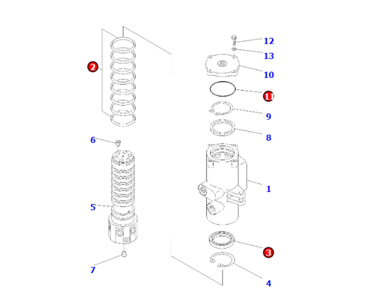 90MM KOAMTSU PC138US-10 PC138US-11 WITH BLADE CENTER JOINT SEAL KIT