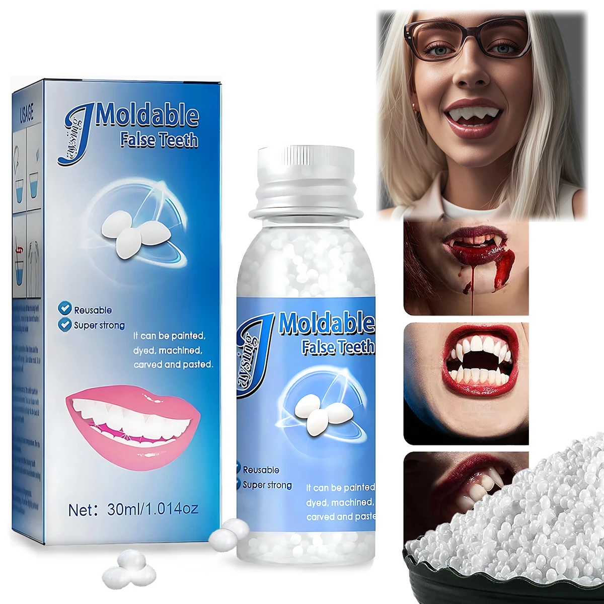 

Party temporary teeth decoration: can be used for Party temporary teeth - perfect for gatherings and daily decoration