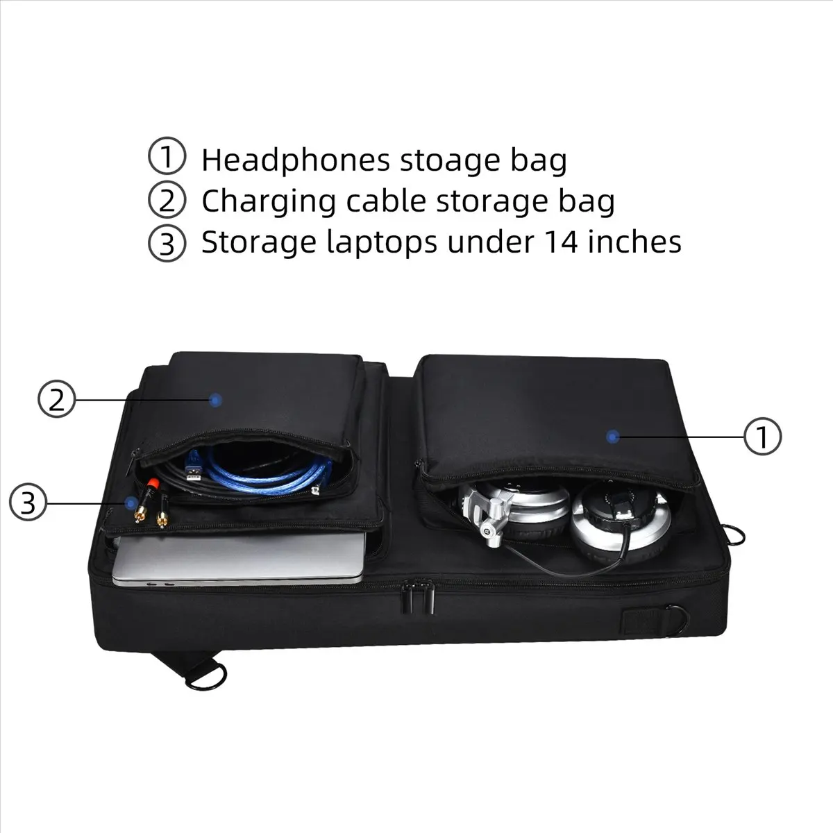 ABIU Carrying Case Shoulder Bag for Pioneer DDJ-SR2/DDJ-SR for Native S4 Mk3 DJ Controller