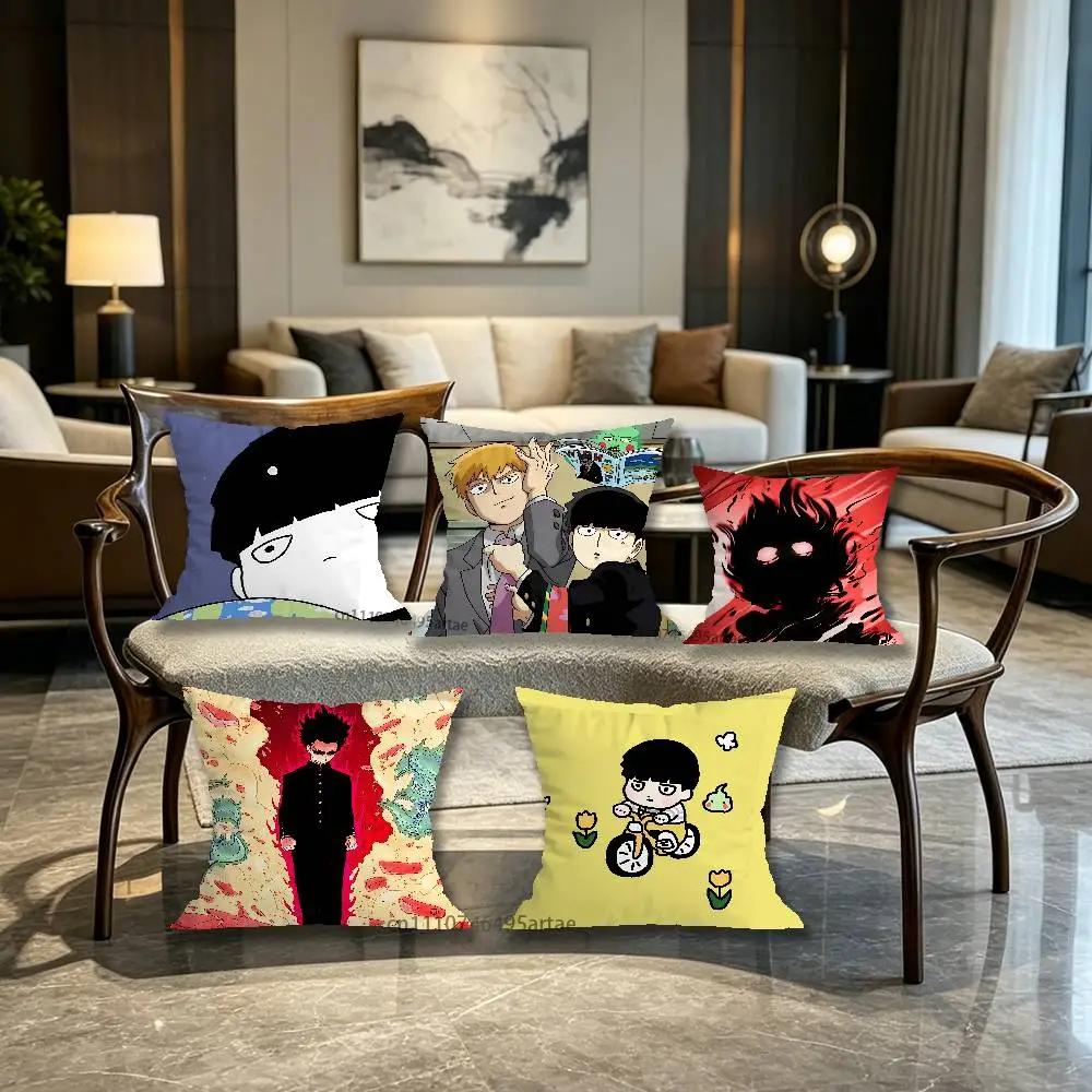 Anime M-MobS P-PsychoS 100 Pillow for Sofa Seat Chair Decorative/Modern Home Decor Print Throw Cushion