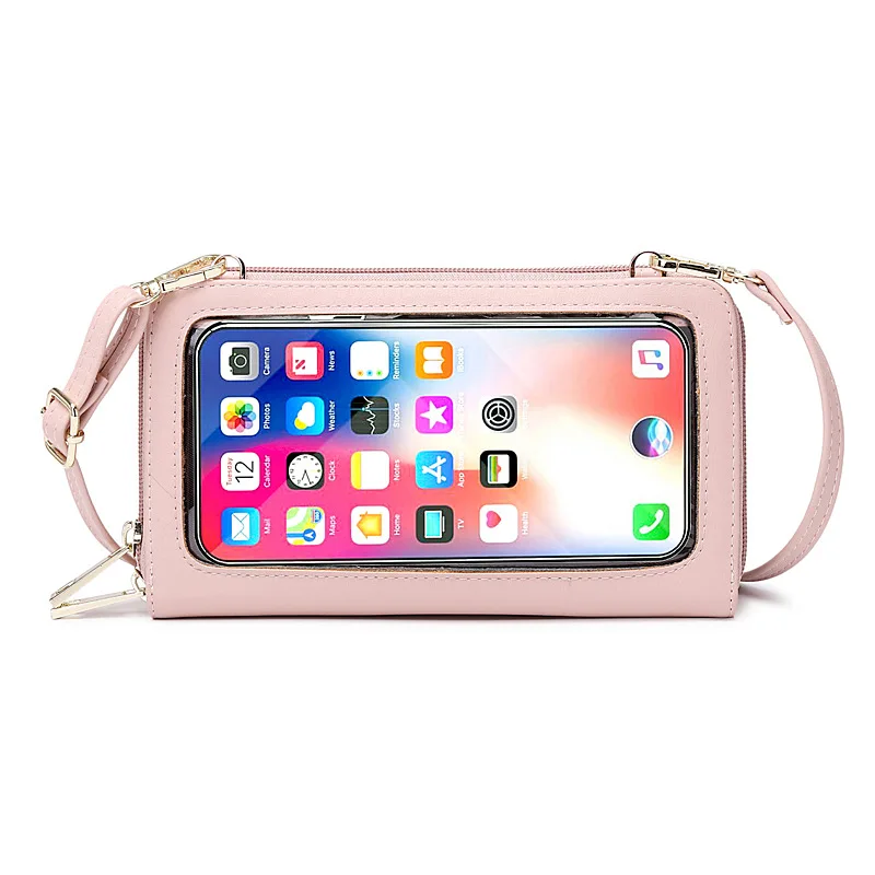 New Fashion Square Bags Female Shoulder Bags Touch Screen Phone Case Crossbody Bags Leisure New Niche Wallets Mobile Phone Bags