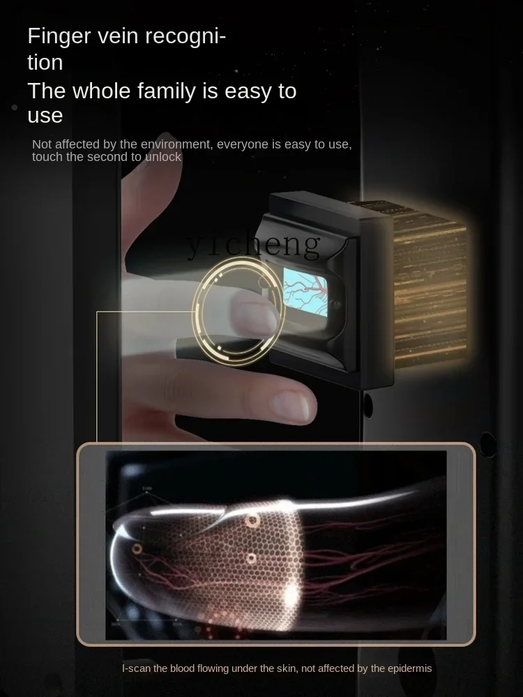 ZF Fingerprint Lock Finger Vein Smart Door Household Cat Eye with Monitoring Password Lock