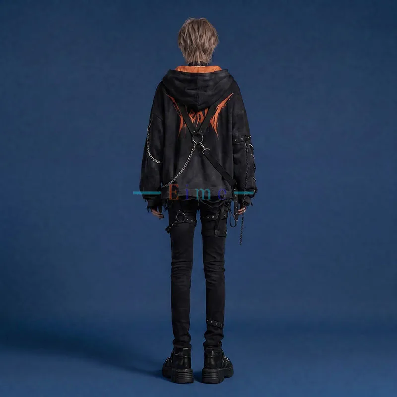 Vtuber Alban Knox Cosplay Costume Women Men Casual Clothings Hoodie Pants Halloween Uniforms Anime Role Play Outfits Costum Made view 2