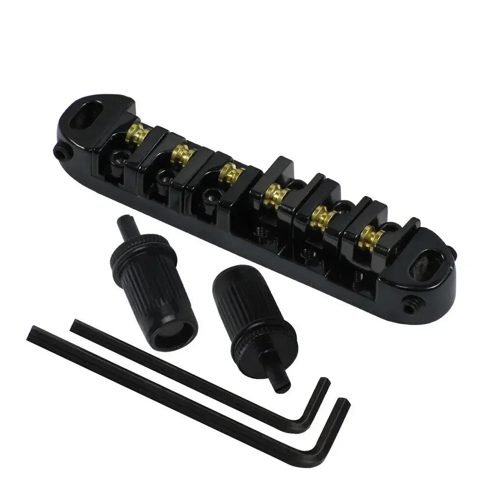 QX-Music Store- Guitar Parts Tune O MATIC Guitar Bridge Roller Black Saddle Bridge Tailpiece