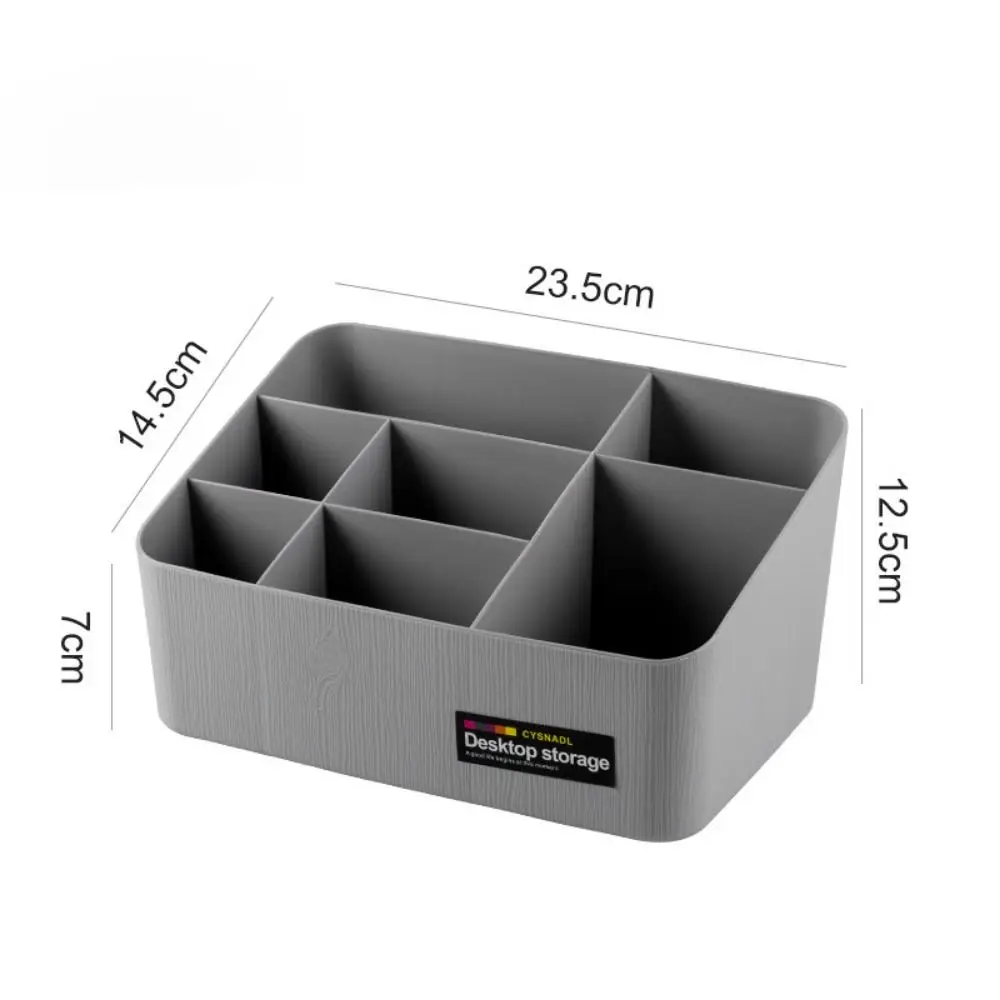 

Creative Plastic Desktop Storage Box Large Capacity 3/7 Grids Pen Holder Space Saving Sundry Storage Basket Living Room