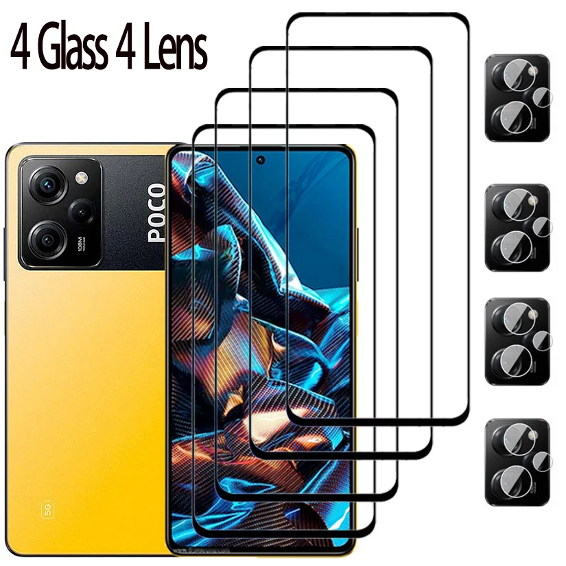 

1~4PCS 9HD Hard Glass For Poco F5 Tempered Glass Poco X5 X4 X3 Pro F4 GT Smartphone Film Poko F5 Pro Screen Protector Pocco C40 Little X 5 X5Pro Camera Lens Protective Pelicula Poco X5 Pro