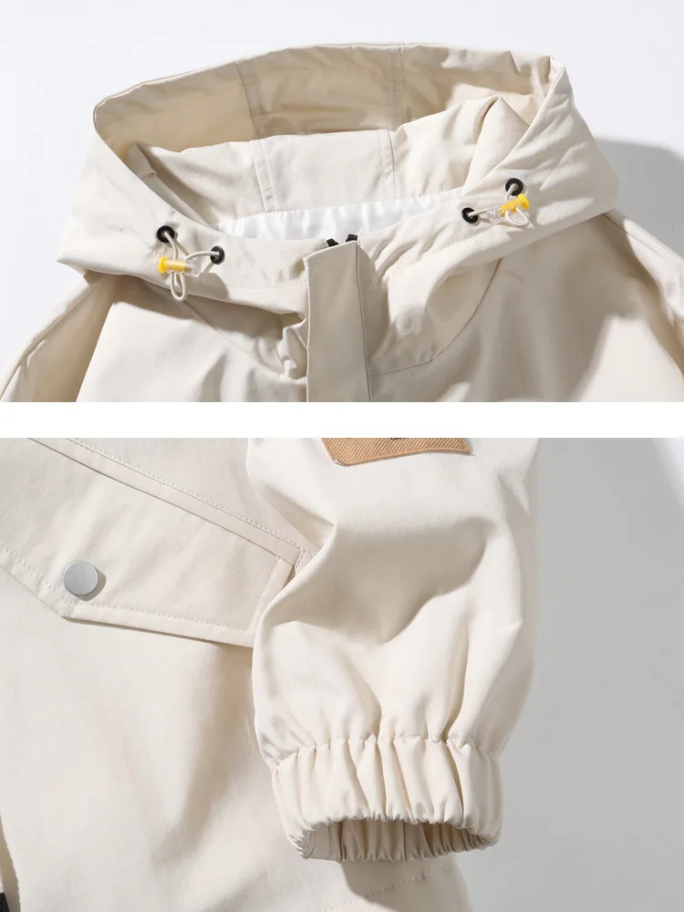 جاكيت كارجو رجالي بغطاء رأس ، معاطف مقاس كبير ، هودي للشارع المرتفع ، توب غير رسمي ، أزياء ملابس خارجية ، الخريف ، الشتاء ، 8XL #5