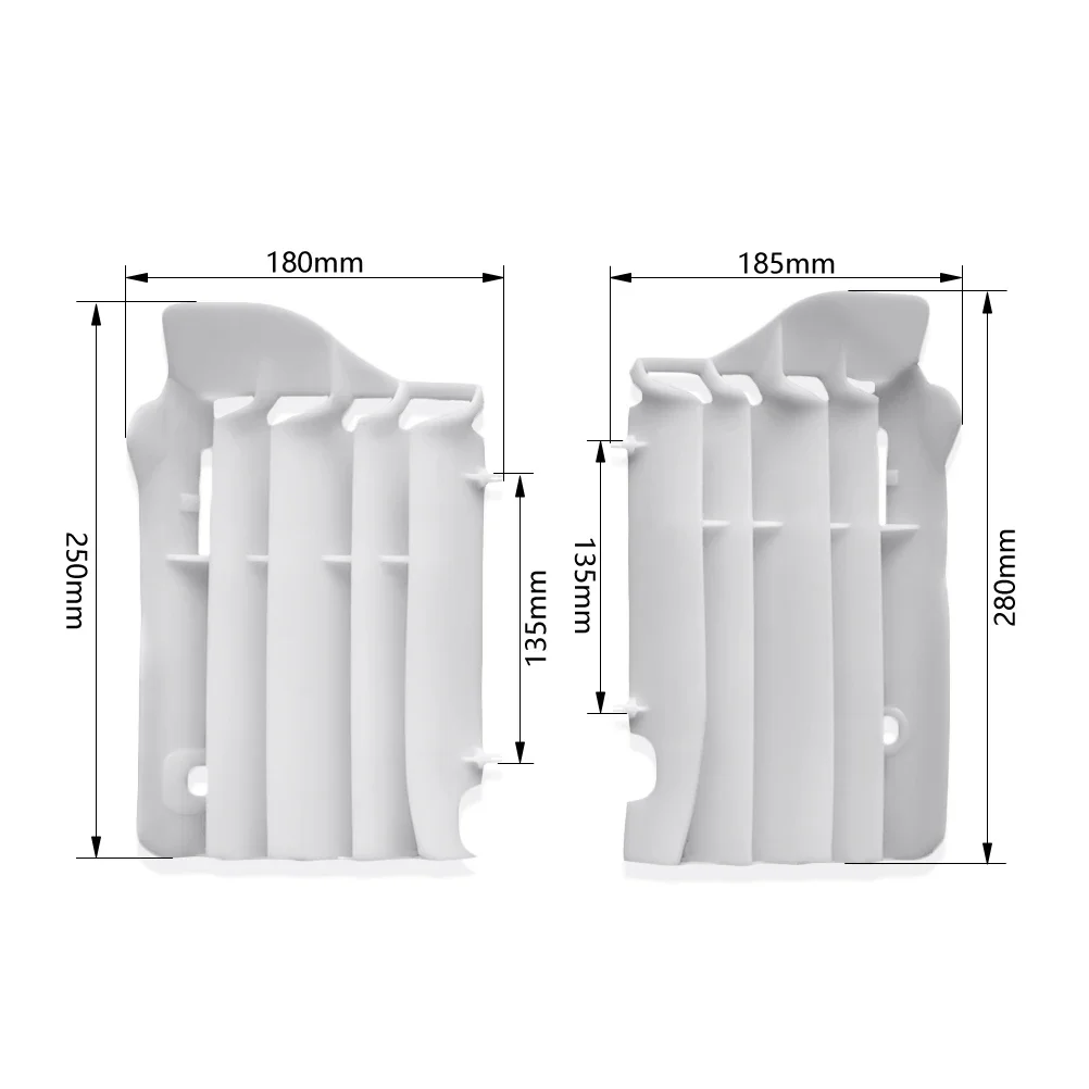 For HONDA CRF250R 15-17 Motorcycle Radiator Air Guide Guard Radiator LouversCRF450R 2015-2016 Plastic Cooling Wind Deflector