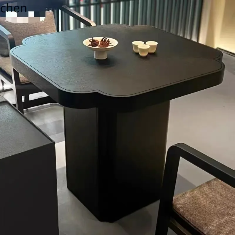 

b2balcony tea table solid wood begonia table walnut small apartment tea table