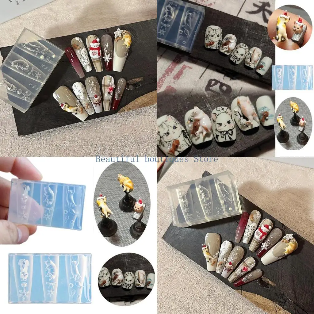 

Профессиональная гибкая силиконовая плесень U4LF для осенних тематических украшений ногтей