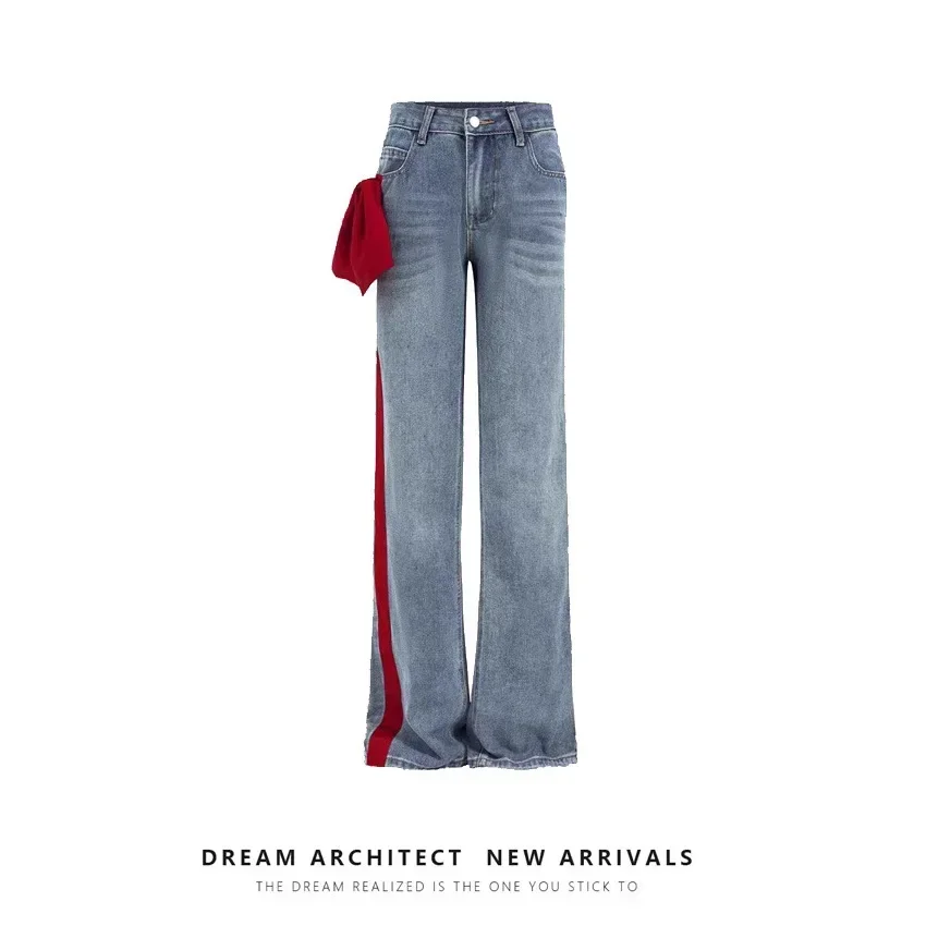 

New Fashionable Slim Fit Casual Jeans Long Pants for Women Spring Autumn New Style Station Tide Luxury Brand Elegant Atmosphere